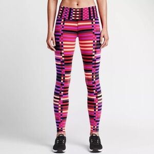 Nike dry fit Colorful Striped Women's Leggings size medium